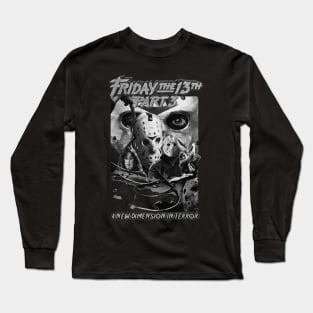 Friday The 13th, Part 3. (Black and White). Long Sleeve T-Shirt